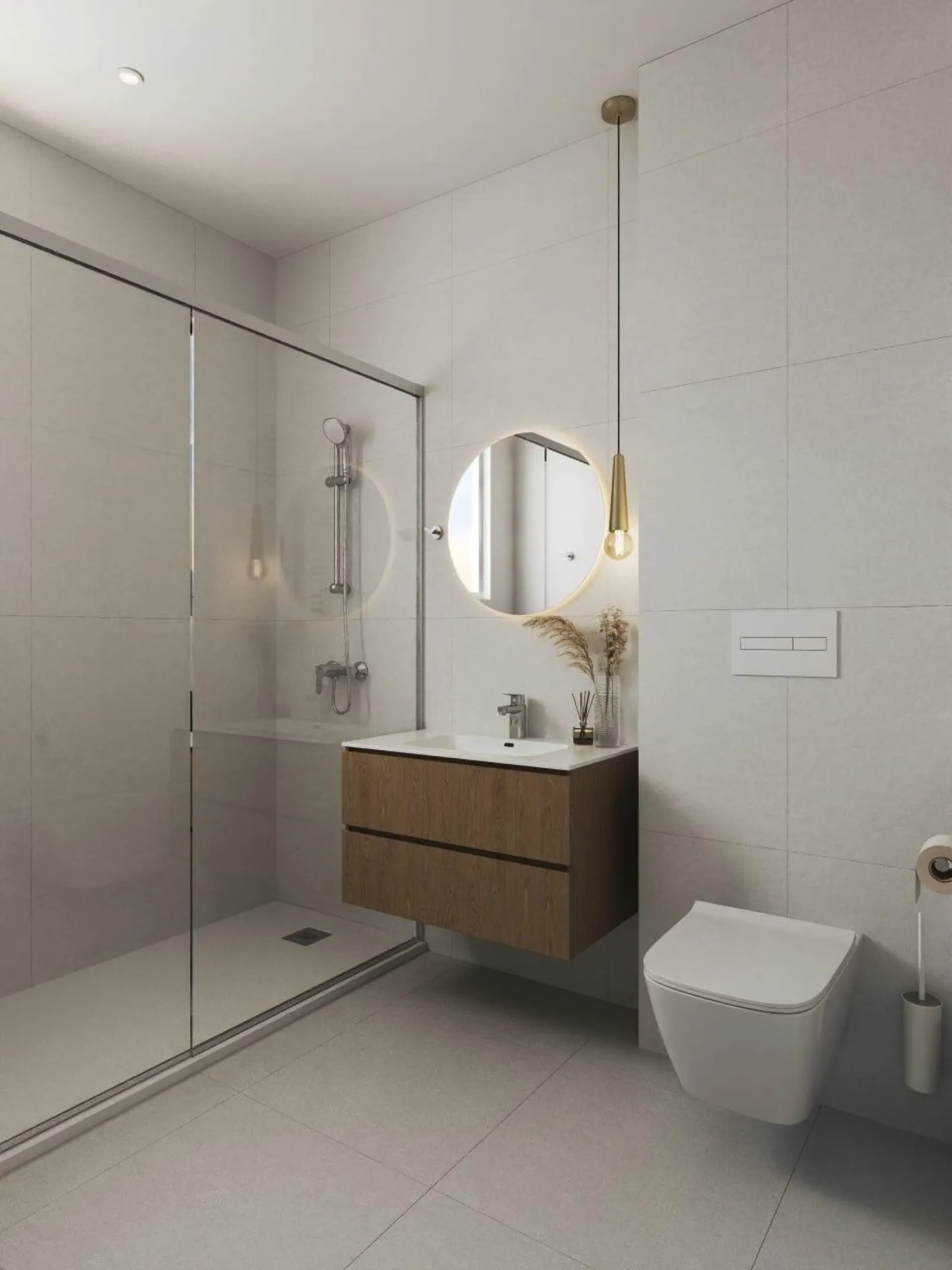 Diseño de baño Gran Formato Piedra Sinterizada en Algemesí